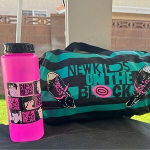 Vintage New Kids On The Block Duffle And Water Bottle from 1989/1990